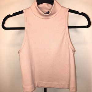 Mockneck sleevless top